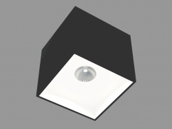 Superficie luminaria LED (DL18416 11WW-SQ Negro Blanco)