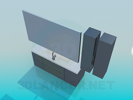 modelo 3D Lavabo mueble - escuchar modelo 3D Lavabo mueble - escuchar
