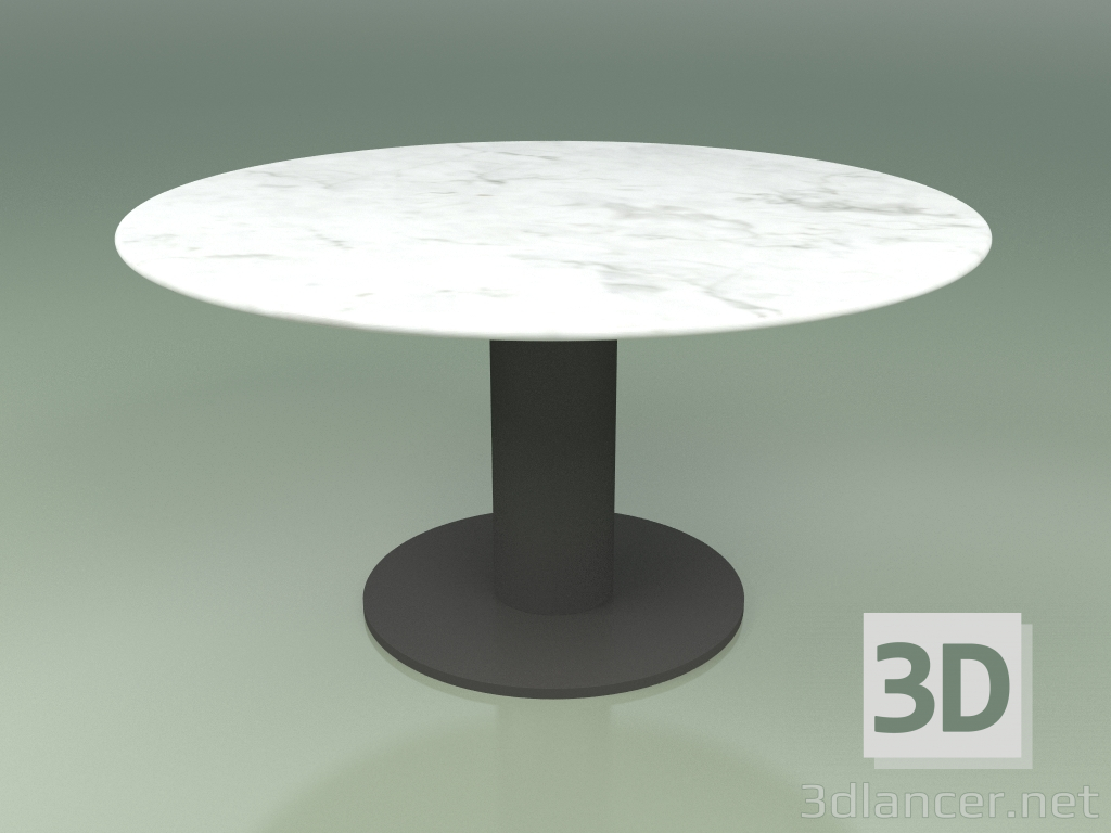 3d model Dining table 314 (Metal Smoke, Carrara Marble) - preview