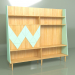 3d model Wall Woo Wall painted (sea wave) - preview