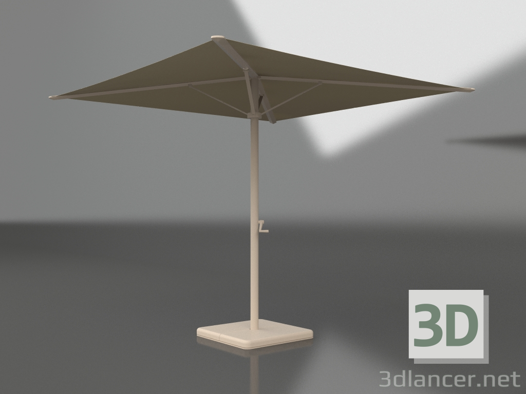 modello 3D Ombrello pieghevole a base larga (Sabbia) - anteprima