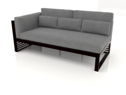 Modulares Sofa, Abschnitt 1 links, hohe Rückenlehne (Schwarz)