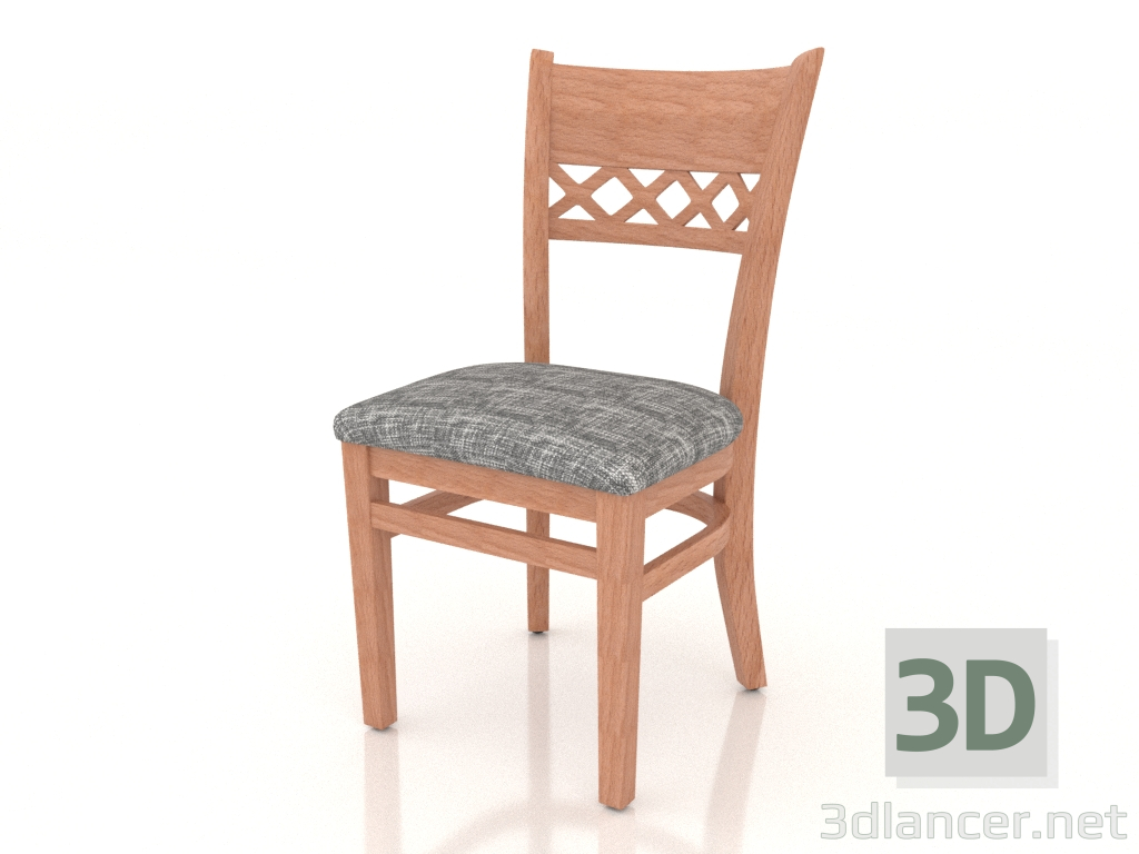 Modelo 3d Cadeira Edimburgo (faia natural) - preview