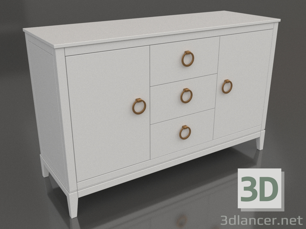 modèle 3D Commode 2 (blanc, option 4) - preview