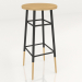modello 3D Sgabello da bar FM03-BK00WG00 - anteprima