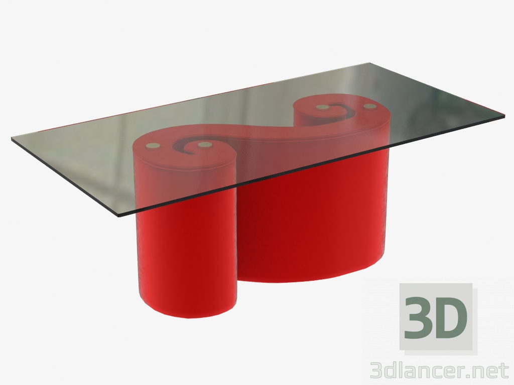 3D modeli Art deco tarzında kahve sehpası J165 - önizleme