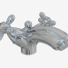 modello 3D Miscelatore vasca con rubinetto corto - anteprima