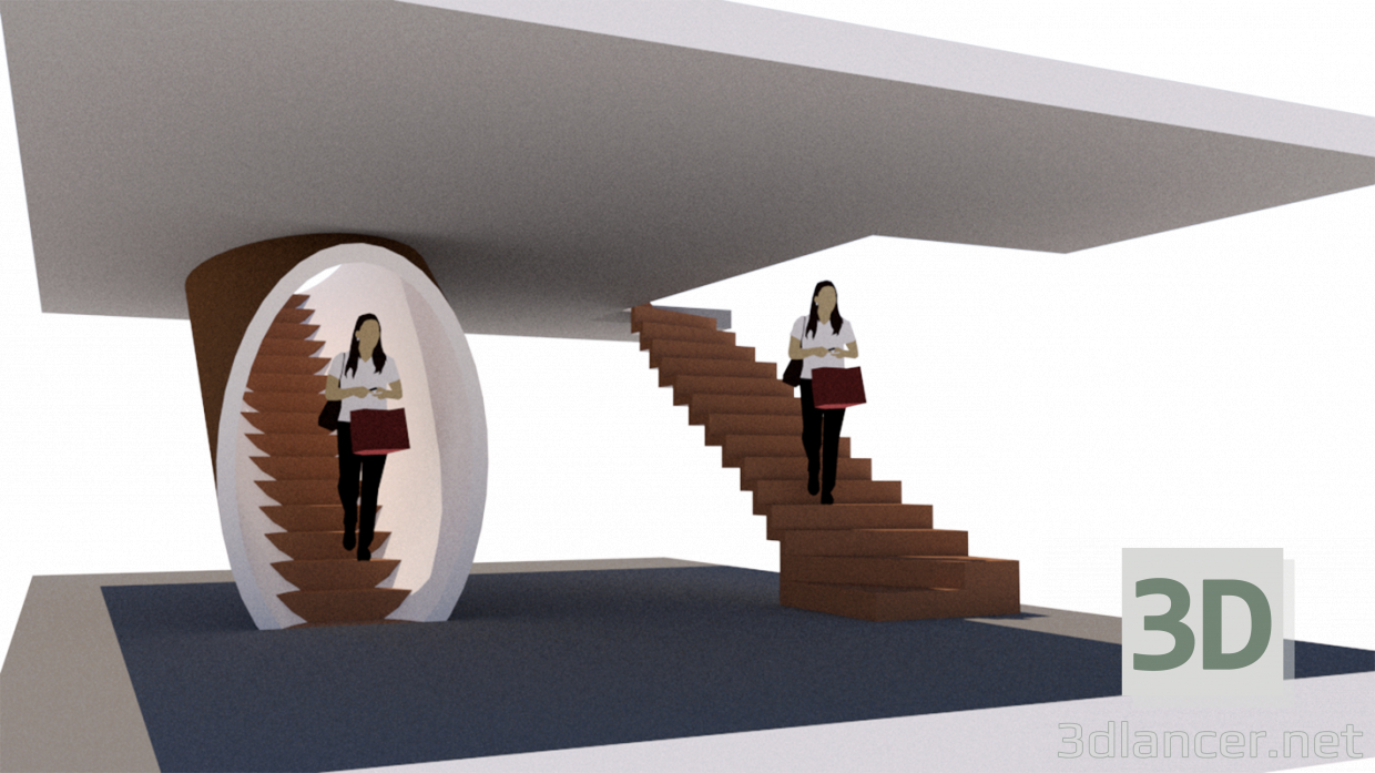 3d модель лестница – превью