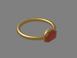 anello con rubino