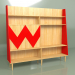 3d model Wall Woo Wall painted (red) - preview