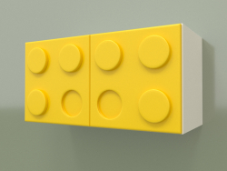 Children's horizontal wall shelf (Yellow)