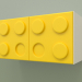 3D modeli Çocuk yatay duvar rafı (Sarı) - önizleme