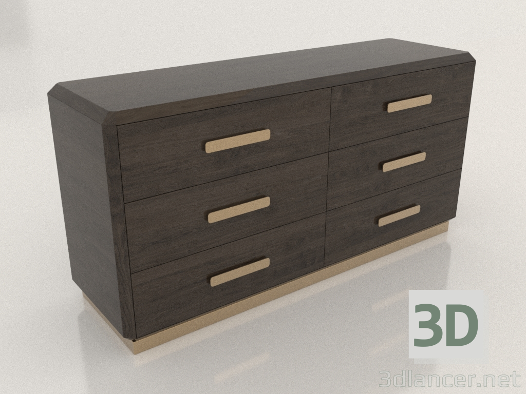 3d model Chest of 6 drawers - preview