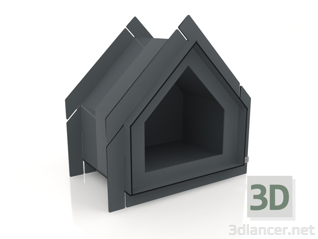 3D modeli XS Evcil Hayvan Evi (Antrasit) - önizleme