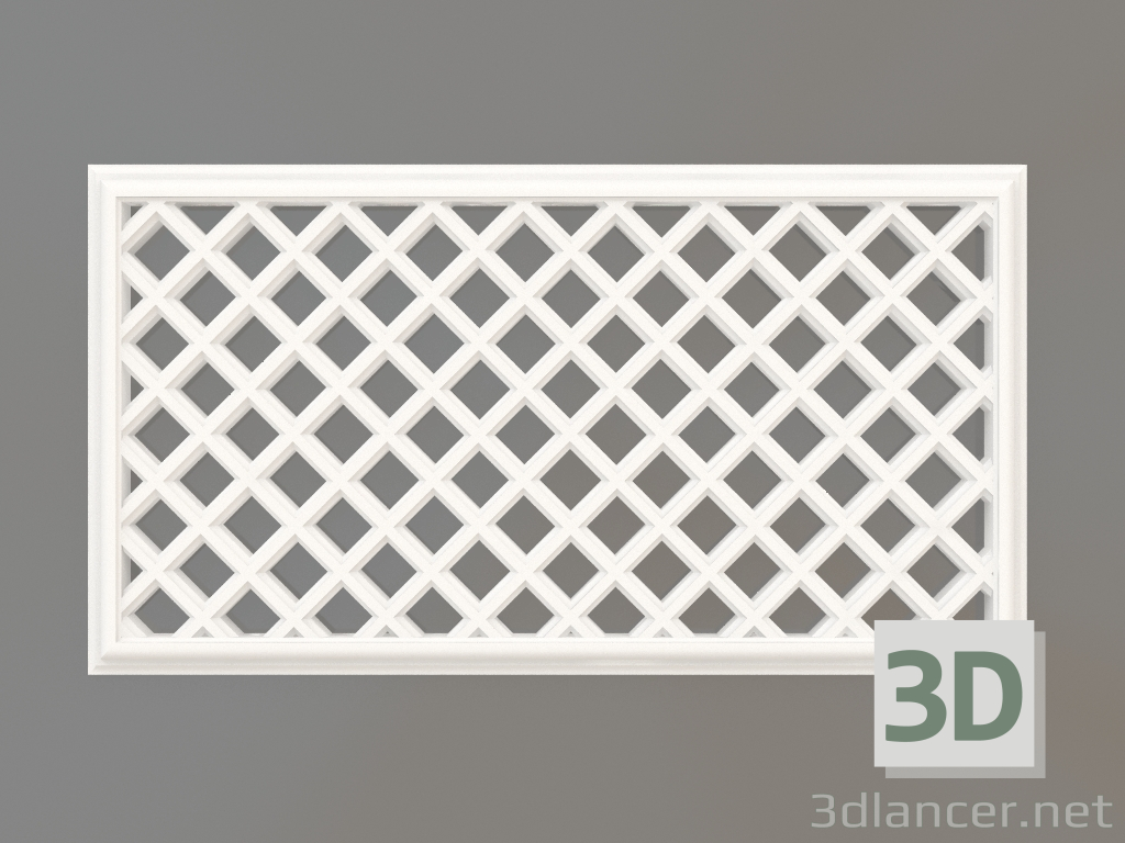 3d model Gypsum ventilation grills VR 012 (179x329x12) - preview