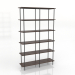 modello 3D Rack 4 1200X350X1950 mm (noce scuro) - anteprima