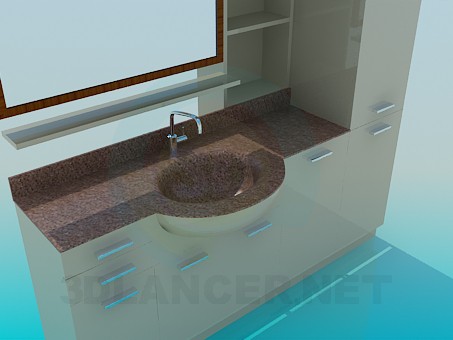 3d model The furniture in the bathroom - preview 3d model The furniture in the bathroom - preview
