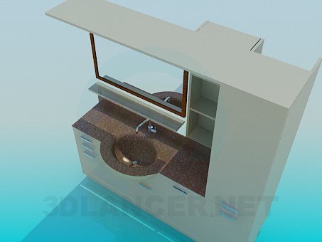 3d model The furniture in the bathroom - preview 3d model The furniture in the bathroom - preview