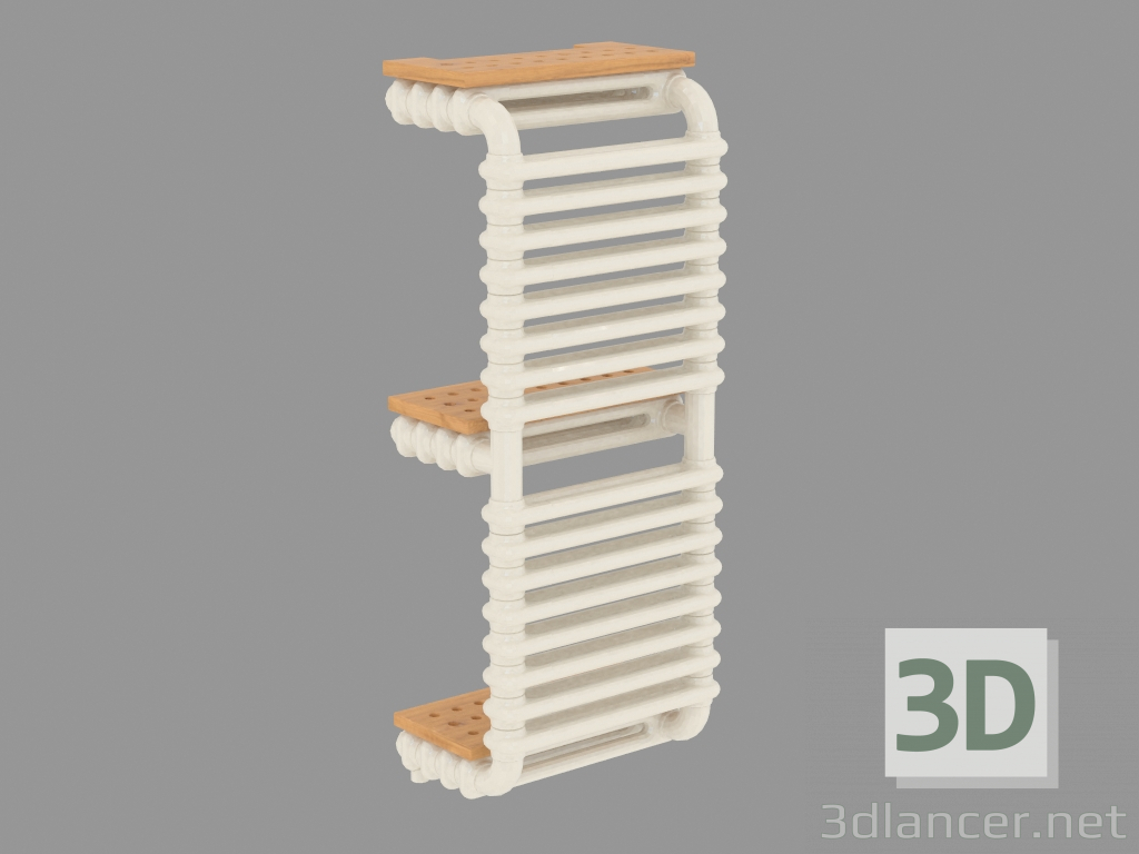 3d model Radiador con el puente estantes - vista previa