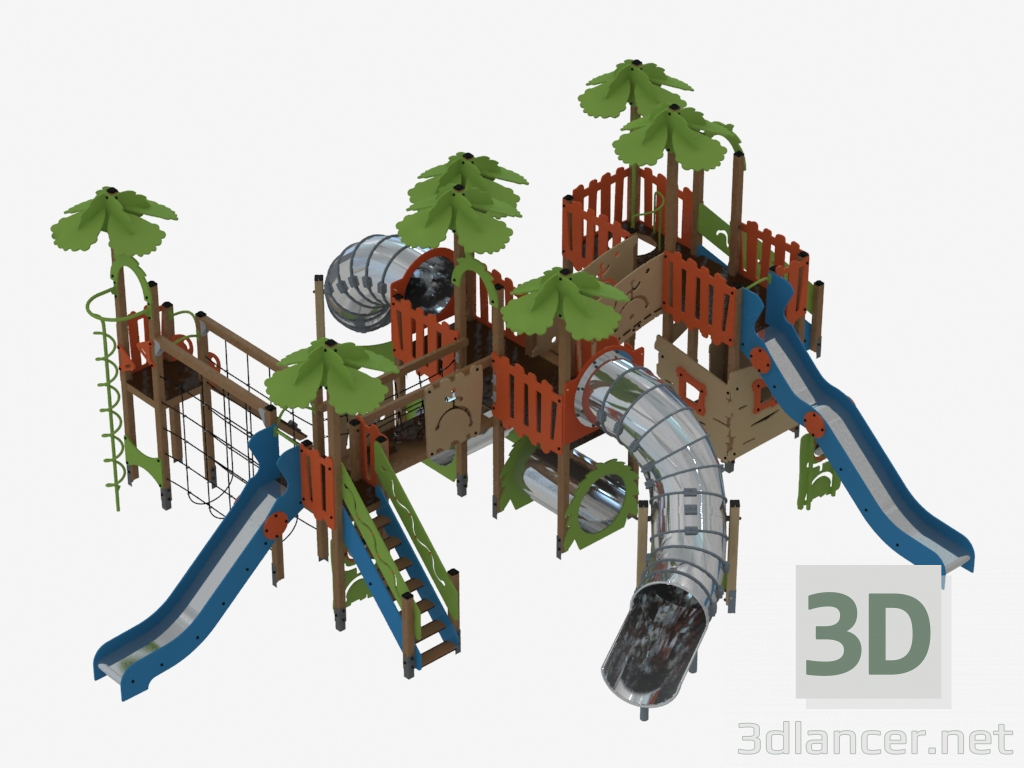 3d model Children's game complex (T1403) - preview