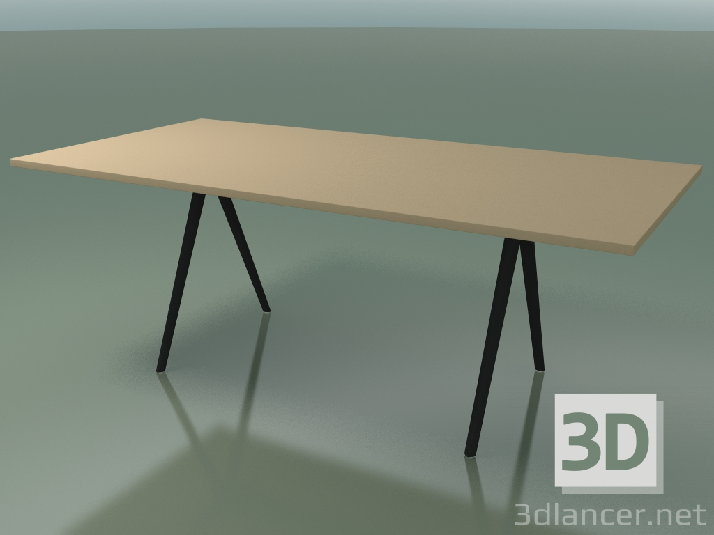 3D Modell Rechteckiger Tisch 5411 (H 74 - 99x200 cm, Laminat Fenix F03, V44) - Vorschau