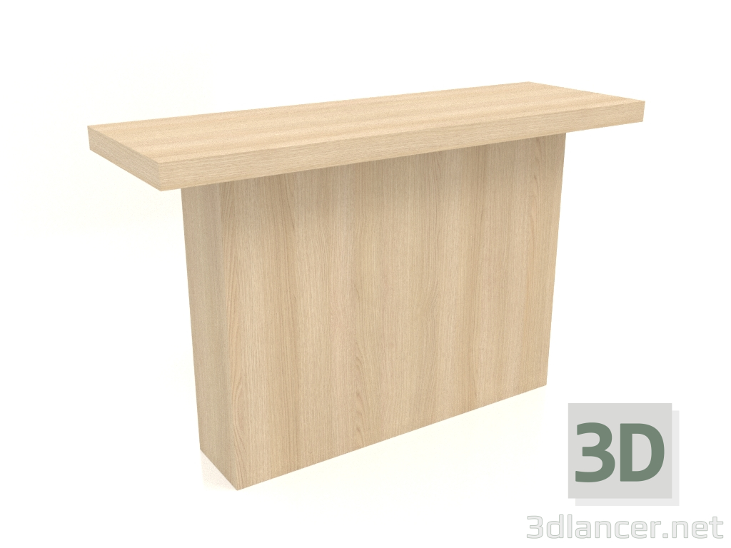 3D Modell Konsolentisch KT 10 (1200x400x750, Holz weiß) - Vorschau