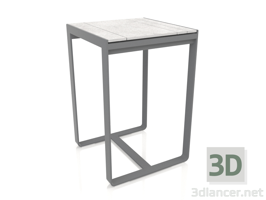 modello 3D Tavolo da bar 70 (DEKTON Kreta, Antracite) - anteprima
