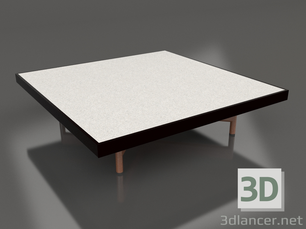 3d модель Квадратний журнальний столик (Black, DEKTON Sirocco) – превью
