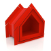 Modelo 3d Casa para animais de estimação XS (Vermelho) - preview