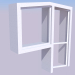 modello 3D Porta con finestra - anteprima