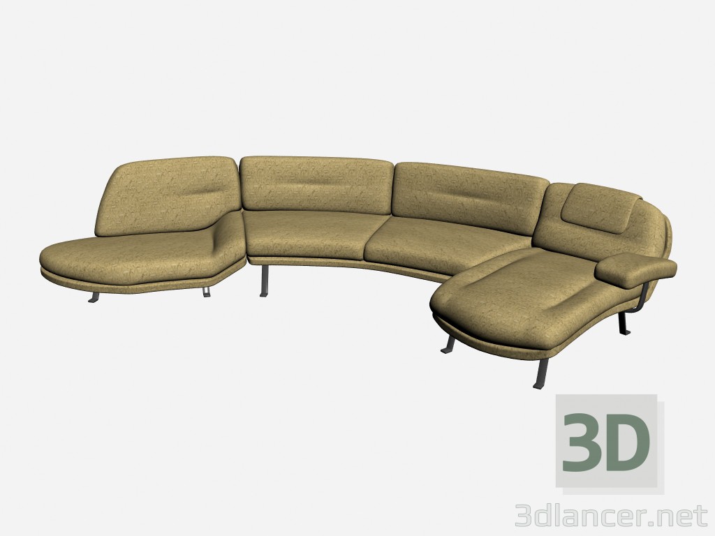 modèle 3D Canapé Seigneur 3 - preview