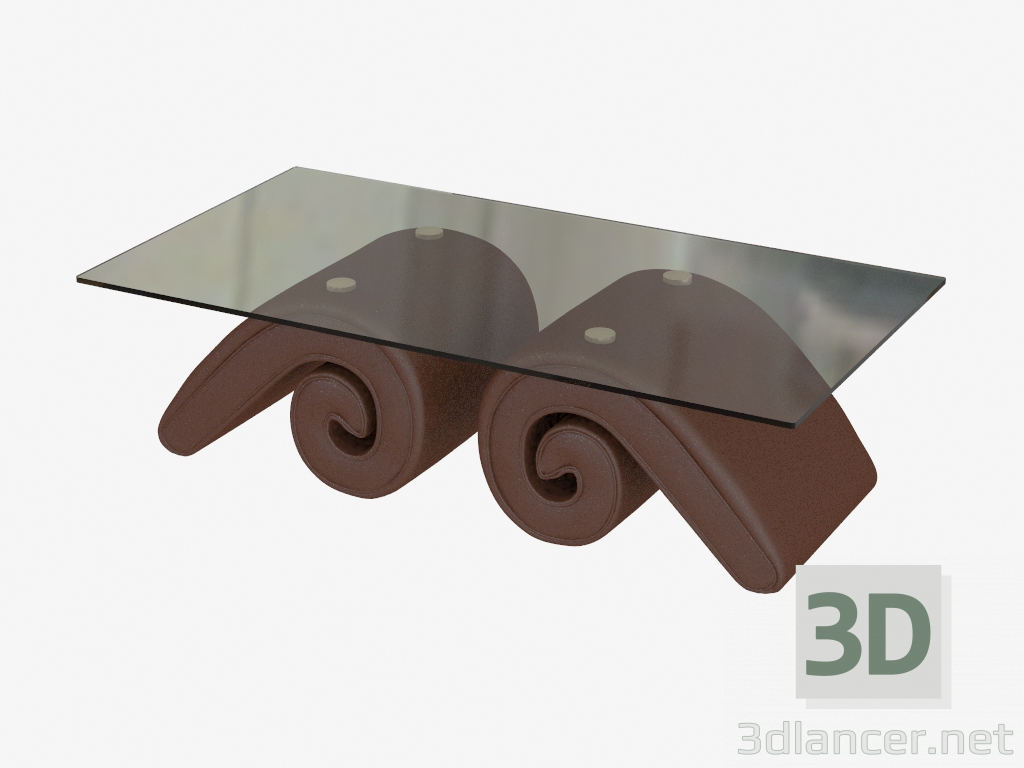 modello 3D Tavolo basso in stile Art Deco J167 - anteprima