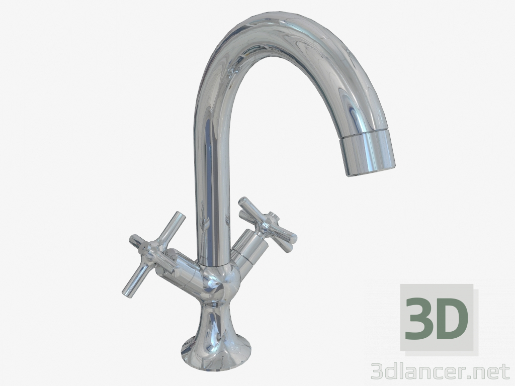 3d model Bathroom mixer with high spout - preview