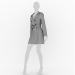3d Women's coat model buy - render