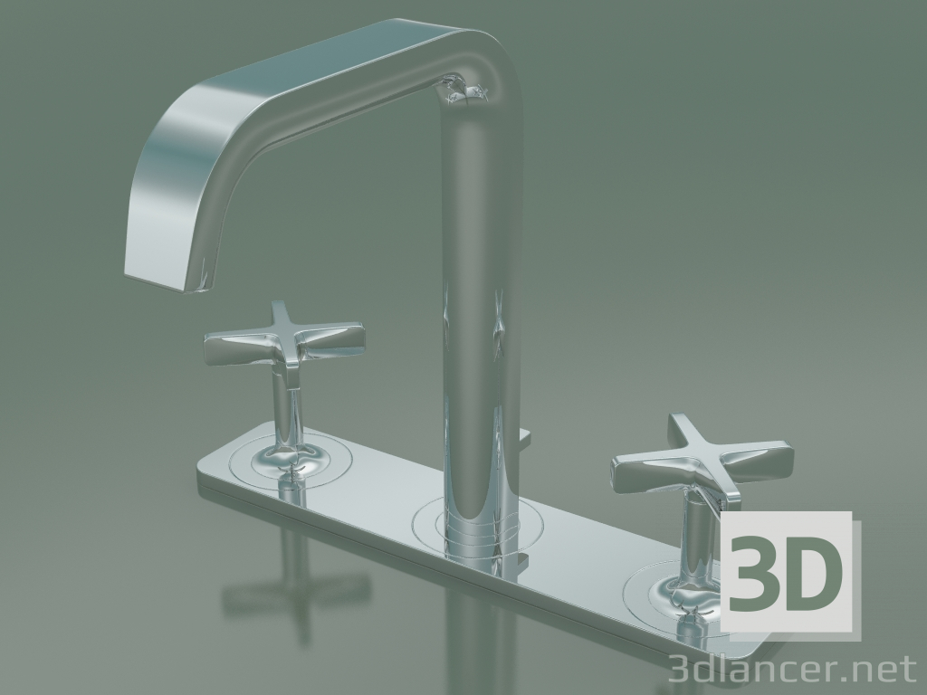 modèle 3D Mélangeur lavabo 3 trous 170 (36116000) - preview