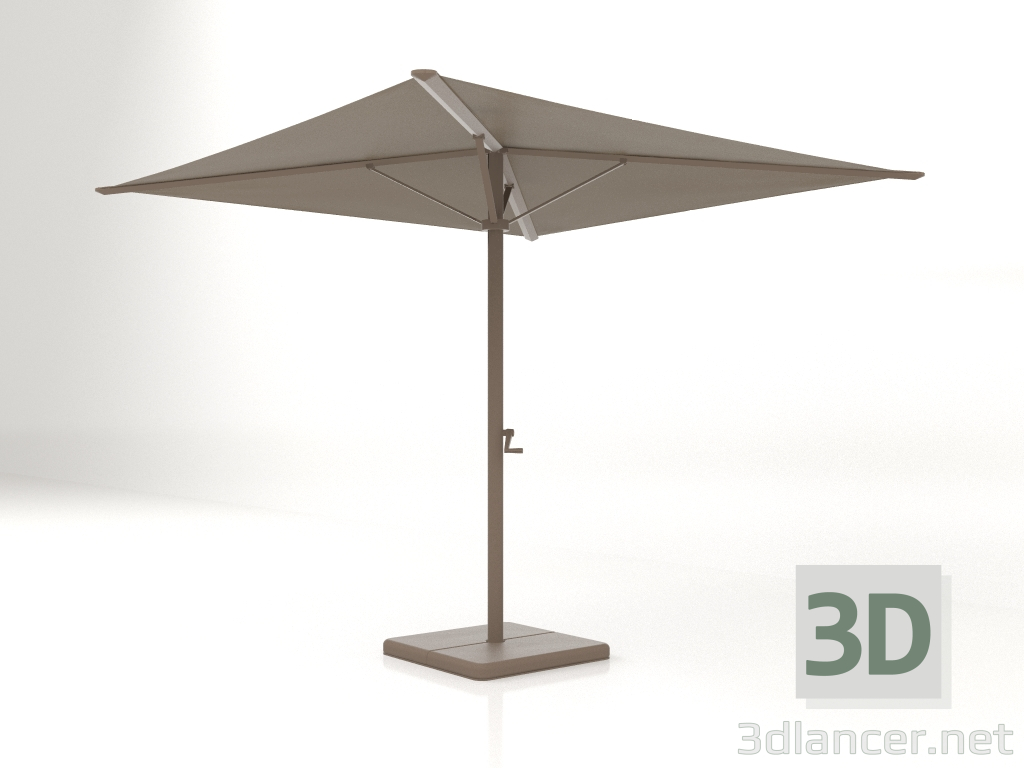 3D Modell Sonnenschirm mit großem Standfuß (Bronze) - Vorschau