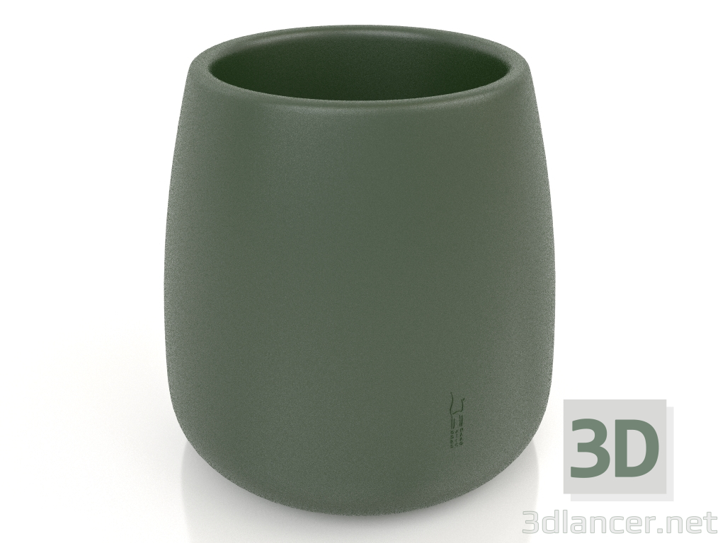 3D Modell Topf für eine Pflanze 1 (Flaschengrün) - Vorschau