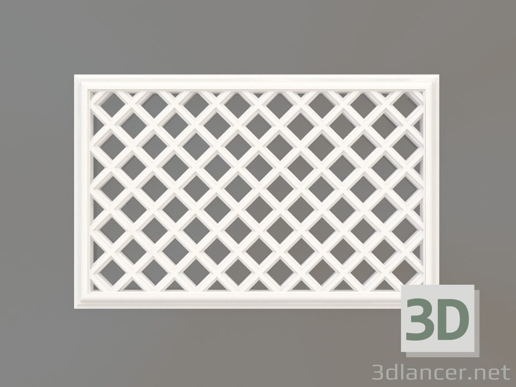 3d model Gypsum ventilation grills VR 014 (179x279x12) - preview