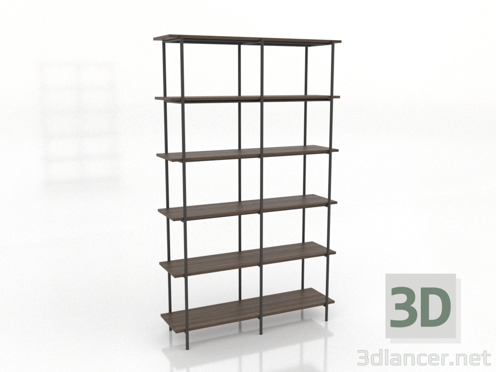 3d model Rack 4 1200X350X1950 mm (lightened ash walnut) - preview 3d model Rack 4 1200X350X1950 mm (lightened ash walnut) - preview