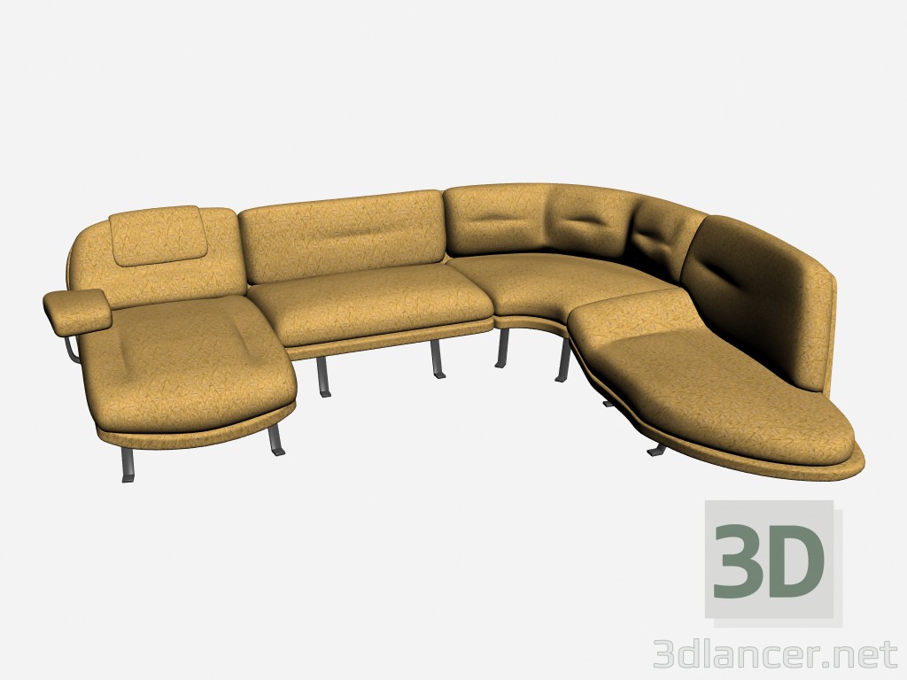 modèle 3D Canapé Seigneur 4 - preview