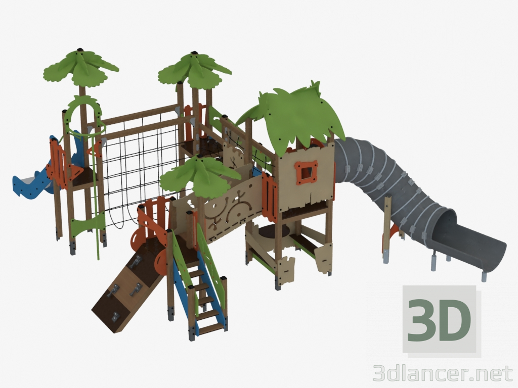 3d model Complejo de juegos para niños (T1404) - vista previa