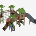 modello 3D Complesso di giochi per bambini (T1404) - anteprima
