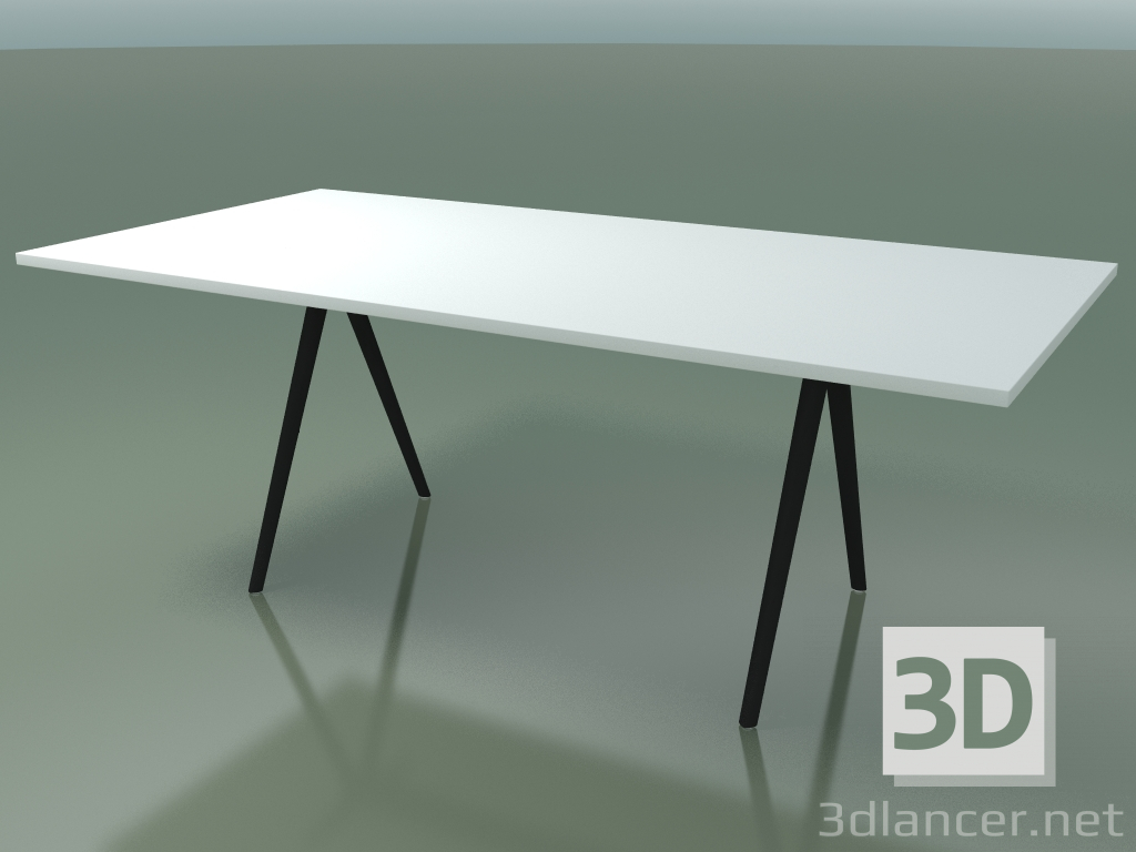 3D Modell Rechteckiger Tisch 5411 (H 74 - 99x200 cm, Laminat Fenix F01, V44) - Vorschau