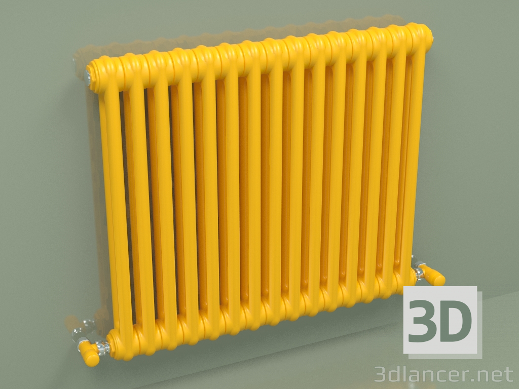 modello 3D Radiatore TESI 2 (H 600 15EL, giallo melone - RAL 1028) - anteprima