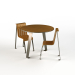 3d Outdoor cafe furniture set model buy - render