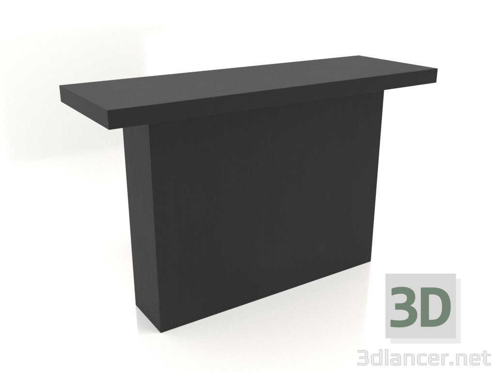 3D Modell Konsolentisch KT 10 (1200x400x750, Holz schwarz) - Vorschau