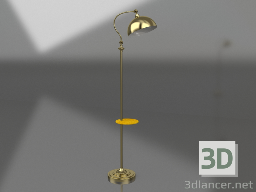 3d model Lámpara de pie Amman bronce (07083) - vista previa