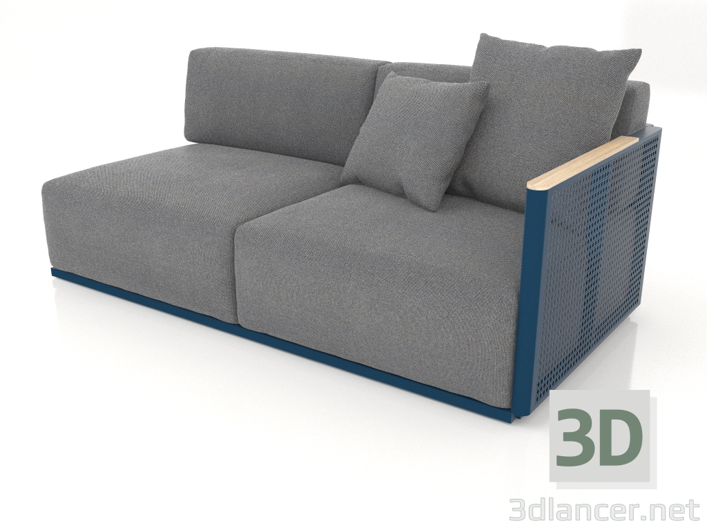modello 3D Modulo divano sezione 1 destra (Grigio blu) - anteprima