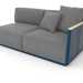 modello 3D Modulo divano sezione 1 destra (Grigio blu) - anteprima