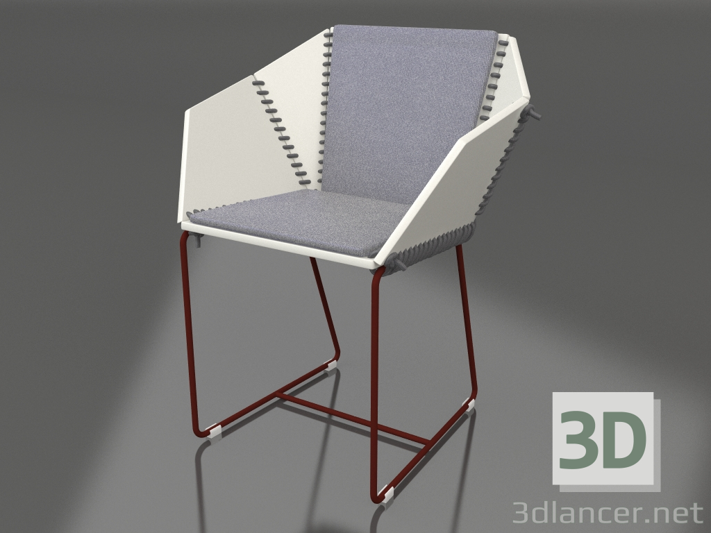 3d модель Обеденное кресло (Wine red) – превью
